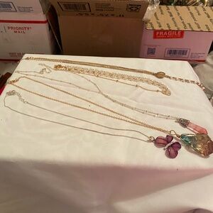 Chic Multicolor Pendant Necklace Set